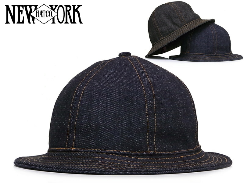 極美品 NEWYORKHAT ニューヨークハット デニムステッチ テニス ハット NEW YORK HAT ニューヨークハット 3024 Denim Stitch Tennis