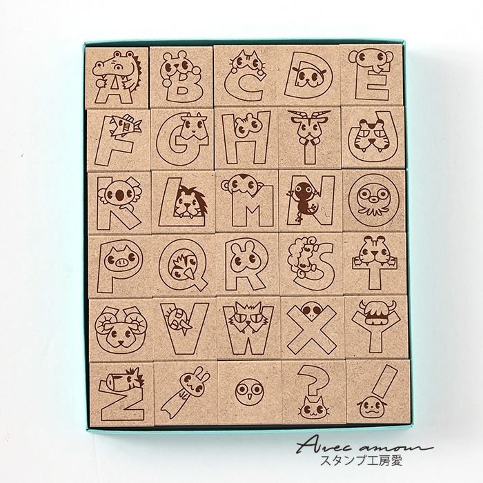 楽天市場】-アルファベットスタンプ 動物-【アルファベット
