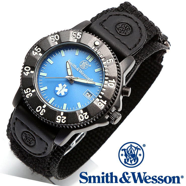 [正規品] スミス＆ウェッソン Smith & Wesson ミリタリー腕時計 455 EMT WATCH BLUE/BLACK SWW-455-EMT [送料無料]