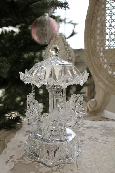 アクリルLEDカルーセル・メリーゴーランド】 木馬 オルゴール