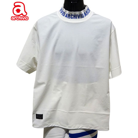 〈30%OFF大売り出し〉【2025年春夏御召しもの】メンズ アルチビオ archivio ハイネックプル（半袖） 白いこと（090）【貨物輸送無料・代引っ張ること委員会無料】 ゴルフ御召しもの 差し上げ物 差し上げ物にも