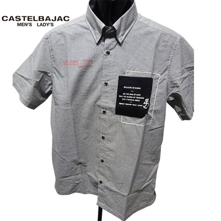 〈30%OFFセール〉【2025年春夏ウェア】メンズ カステルバジャック CASTEL BAJAC　シャツ（半袖）　ブラック（99）【送料無料・代引き手数料無料】 ギフト プレゼントにも