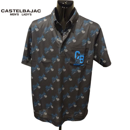 〈30%OFFセール〉【2025年春夏ウェア】メンズ カステルバジャック CASTEL BAJAC　ポロシャツ（半袖）　ブラック（99）【送料無料・代引き手数料無料】 ギフト プレゼントにも｜サムハウス