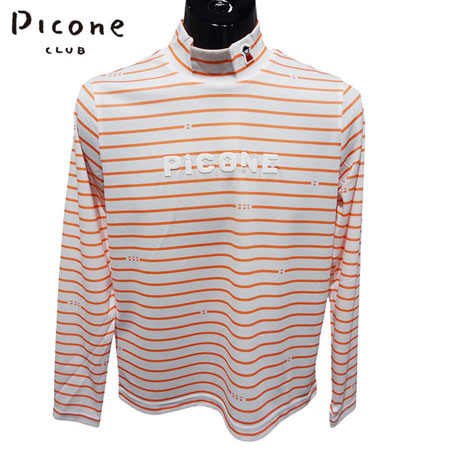 〈新春30%OFFセール〉【2025年秋冬】レディース ピッコーネクラブ　PICONE CLUB　ハイネックプルオーバー　ホワイトオレンジ（230）・ホワイトネイビー（260）【送料無料・代引き手数料無料】 ゴルフウェア ギフト プレゼントにも