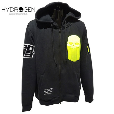 【2025年秋冬】メンズ ハイドロゲン HYDROGEN パーカー ブラック(150)【送料無料・代引き手数料無料】 ギフト プレゼントにも|サムハウス