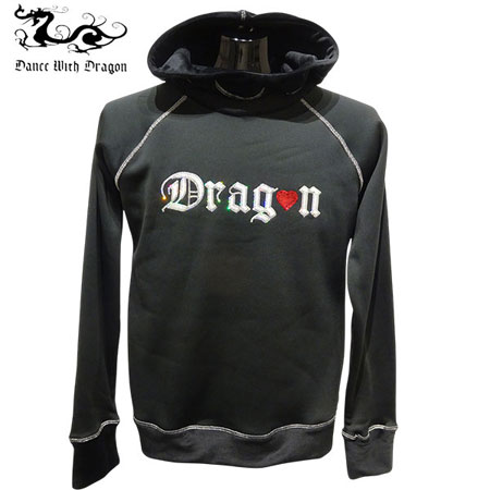 【2025年秋冬】レディース ダンスウィズドラゴン DANCE WITH DRAGON　パーカー　ブラック（019）【送料無料・代引き手数料無料】 カジュアル ゴルフ ギフト プレゼントにも