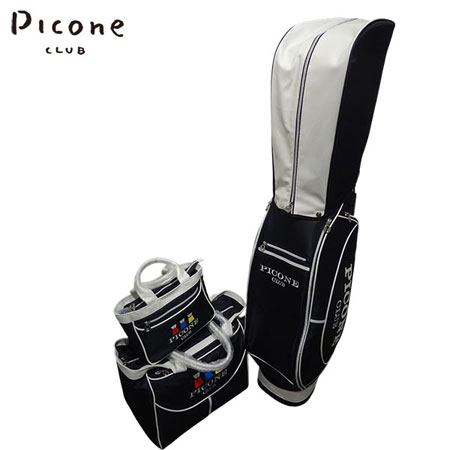 〈尖んがり10倍〉【2026年春夏】レディース ピッコーネクラブ PICONE CLUB キャディバッグ3点書き割り 黒いこと【貨物輸送無料・代引っ張ること委員会無料】 ゴルフ御召しもの 差し上げ物 差し上げ物にも