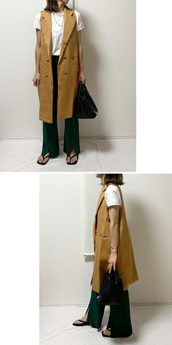 ベスト ロングジレ レディース ジャケット ロング丈 オールシーズン ジレ 羽織 ロングベスト アウター ダブル ベスト ロングジレ レディース ジャケット ロング丈 オールシーズン ジレ 羽織 ロングベスト アウター ダブル