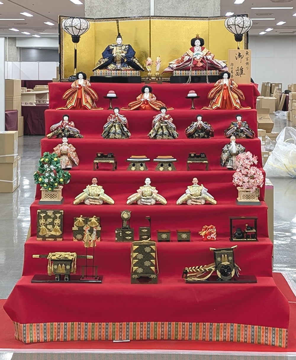 楽天市場】送料無料 東玉作 雛人形 大宮人 衣装着十七人揃い 緋毛氈