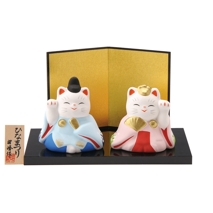 楽天市場】猫の日 錦彩睦ねこ雛 雛 猫 ねこ ネコ 雛人形 ひな人形 雛