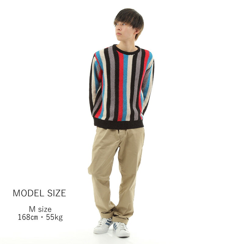 楽天市場 メキシカンストライプモールニット カジュアル メンズ ボーダー ニット トップス マルチボーダー ストライプ マルチカラー ざっくりニット ゆったりシルエット コーデ 上品 秋 冬 あたたかい おしゃれ シンプル ブラック ネイビー Swearg