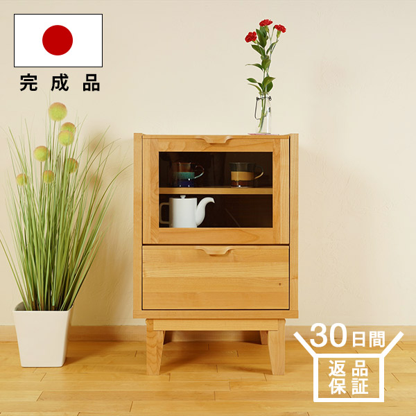 【マラソン期間P2倍】キャビネット サイドボード 北欧 木製 完成品 大川家具 国産 リビングボード 収納家具 幅50 アルダー シンプル モダン 木製 天然木|手作り家具おしゃれ雑貨シルヴァン
