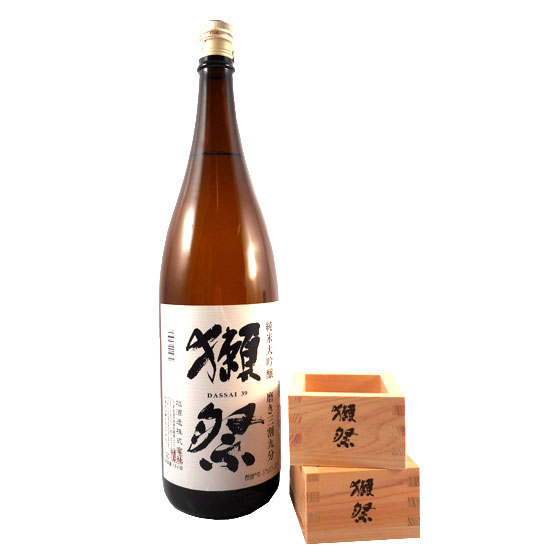 【正規販売店】獺祭 だっさい 純米大吟醸 39 1800ml 木枡2個セット山口県 獺祭 日本酒 本州のみ送料無料 コンビニ受取対応商品 お酒 母の日 プレゼント