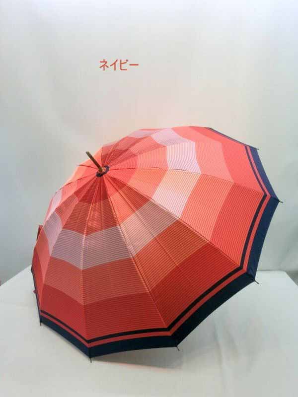 雨傘 傘 ファッション小物 レディースファッション 長傘 婦人 甲州産 先染 朱子格子生地 日本製傘 12本骨 和風 手開き傘 日本製 日本製生地 艶感 色彩 しなやかさ 昔ながらの加工方法 ロクロ巻き ダボつき 和洋兼用|Tre Fiore