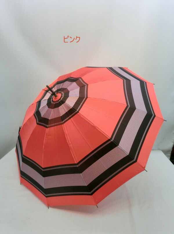 雨傘 傘 ファッション小物 レディースファッション 長傘 婦人 甲州産 先染 朱子格子生地 日本製傘 12本骨 和風 手開き傘 日本製 日本製生地 艶感 色彩 しなやかさ 昔ながらの加工方法 ロクロ巻き ダボつき 和洋兼用|Tre Fiore