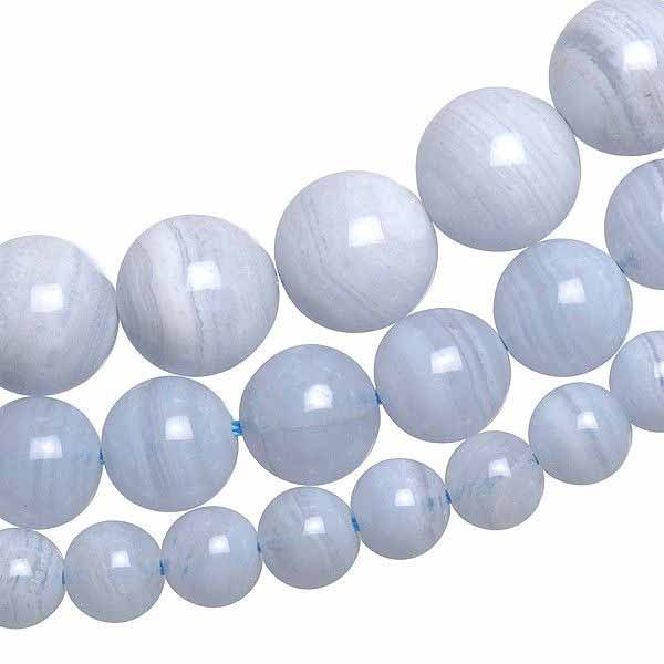 ストラップパーツ ビーズ アクセサリー道具 材料 手芸 ハンドクラフト 楽器 コレクション 天然石 ブルー カルセドニー 丸玉 1連 愛情をもたらす石 心と体のバランスを整える 鑑別済み 心身の調和 天然 進歩的な思考を促す コミュニケーション力を高める 精神と肉体の調和 石 7,475円