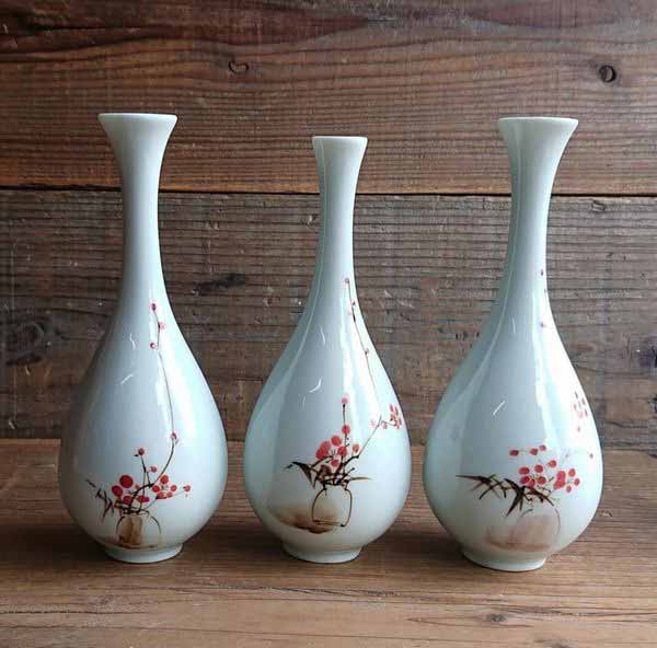 楽天市場】【アウトレット】青磁 ツル首 一輪挿し H18.2cm / 陶器 花瓶