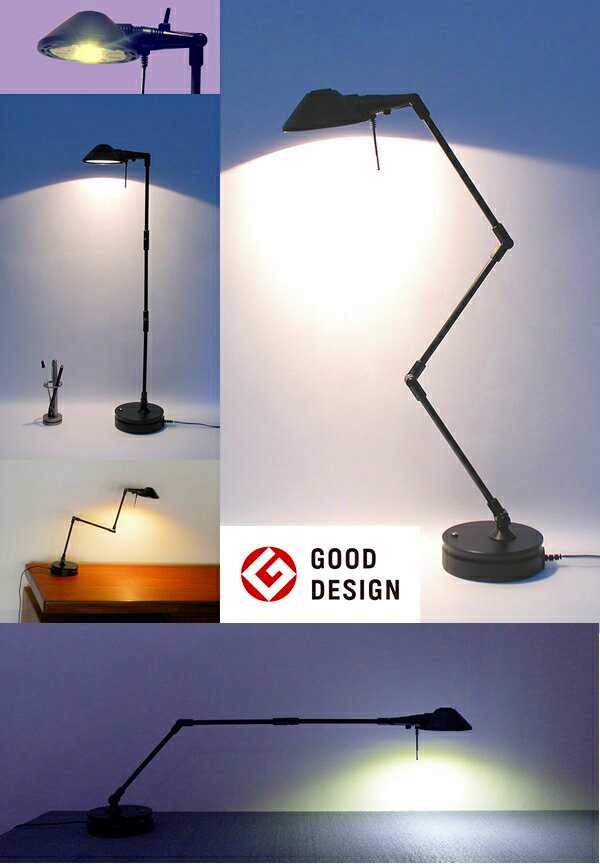 709B ニシオ商会 Pro-Task Lamp　新型LEDプロタスクランプ デスクトップ型　フルブラック 5WパワーLED 電球色3000K｜照明器具の専門店　てるくにでんき