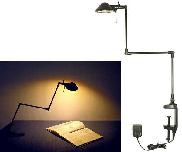 713B ニシオ商会 Pro-Task Lamp 新型LEDプロタスクランプ クランプ型 アルミ3本アーム 5WパワーLED 電球色3000K|照明器具の専門店 てるくにでんき