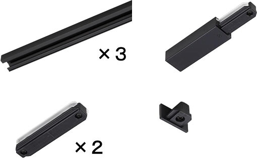 [即日さし出し] TLIMJB1M1M1M 東芝ライテック ライティングレールVI形 一直線I形3mミニジョインタセット (黒)1m＋1m＋1m