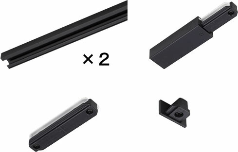 [即日出荷] TLIMJB1M1M 東芝ライテック ライティングレールVI形　直線I形2mミニジョインタセット　(黒)1m＋1m