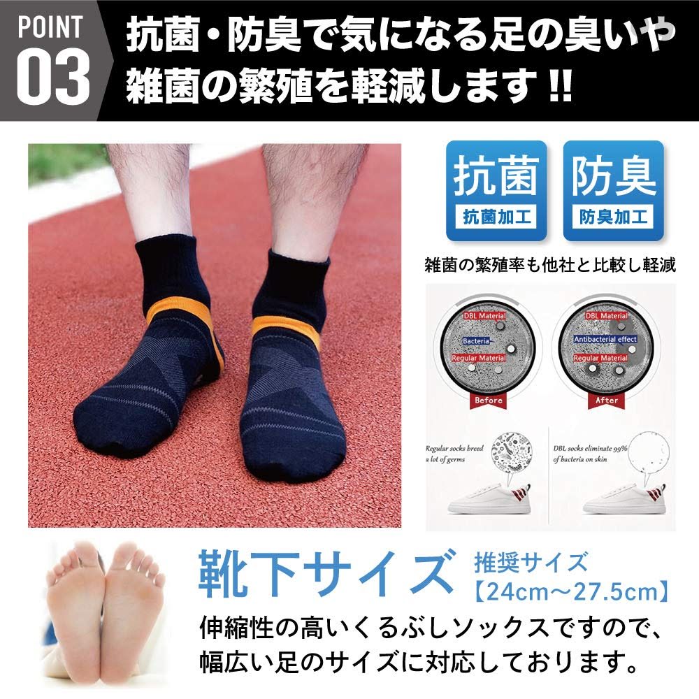 楽天市場 送料無料 スポーツソックス メンズ くるぶしソックス 黒 靴下 セット 快動ソックス 抗菌 防臭 吸水速乾 3足組 Damus 通気性 フィット ジョギング ランニング ウオーキング アウトドア ギフト ラッピング プレゼント 贈り物 黒 灰 青 緑 赤 橙 黄色 あす楽