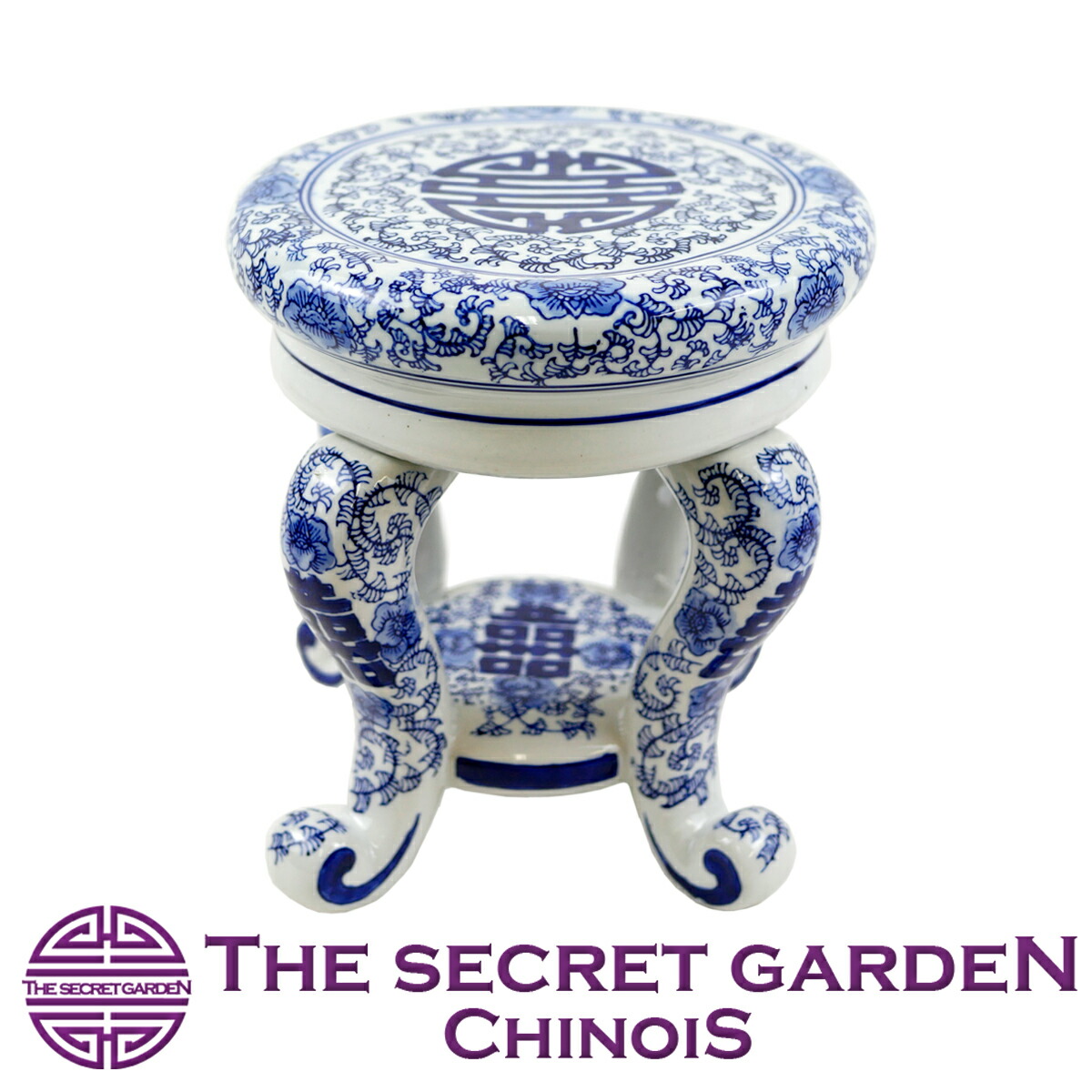 【チルチルミチル】シノワズリ　円柱スツール　陶器製　スツール　花台　イス チルチルミチル】シノワズリ 円柱スツール 陶器製 スツール 花台