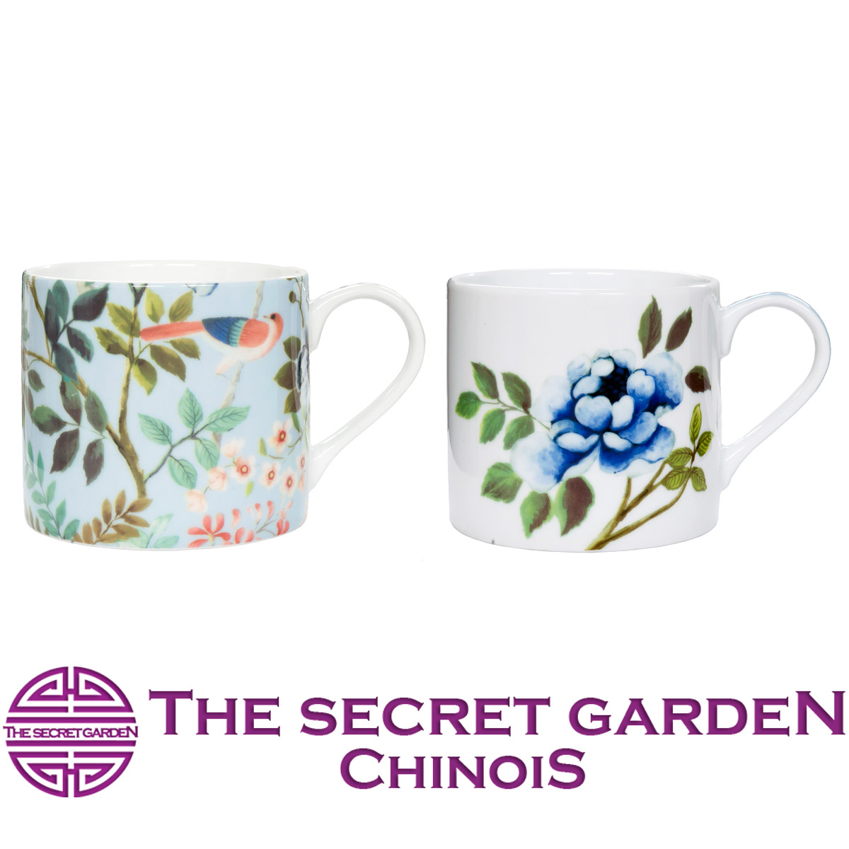 デザイナーズギルド シノワズリ マグカップ 2個セット PORCELAINE DE CHINE COLLECTION 食器 おしゃれ 磁器 電子レンジ対応 食洗機対応 皿 ブランド食器 洋食器 ボーンチャイナ 41010106-CERDG0126