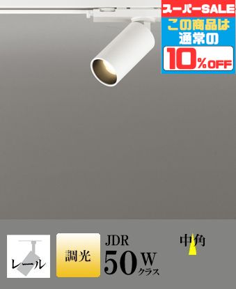 【ﾏﾗｿﾝ中最大10％OFFｸｰﾎﾟﾝ】スポットライト ブラケットライト 壁面取付可 屋内用 工事orダクト 中角 JDR50W相当 電球色(2700K) 調光可(別売調光器対応)