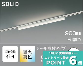 間接照明 900mm 屋内用 階段 廊下 トイレ 内玄関 ダクトレール取付 電球色～昼白色 調光調色 調光可(別売調光器対応) 指定の角度まで傾斜天井可