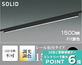 間接照明 1500mm 屋内用 階段 廊下 トイレ 内玄関 ダクトレール取付 電球色～昼白色 調光調色 調光可(別売調光器対応) 指定の角度まで傾斜天井可