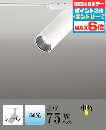 【ﾏﾗｿﾝ終了まで5％OFF】スポットライト ブラケットライト 壁面取付可 屋内用 工事orダクト 中角 JDR75W相当 昼白色(5000K) 調光可(別売調光器対応)