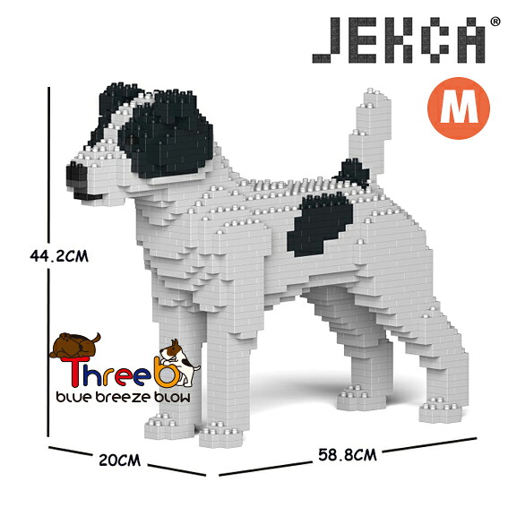 JEKCA ジェッカブロック （Mサイズ） ジャック・ラッセル・テリア 01C CM19PT37-M02JEKCA｜ペット用品の店ThreeB スリービー