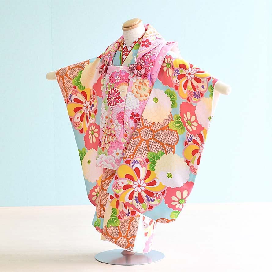 高い素材 着物 レンタル 七五三 3歳 3歳 三歳 3才 女児 753 激安 格安 レンタル レンタル 3 95 ピンク 水色 花 七五三 フルセット 女の子 ap3095 Adrm Com Br