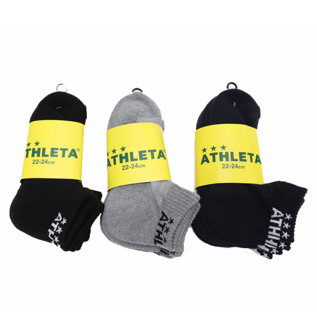 3足組ATHLETAアスレタ22-24cmアンクルソックス05240ネイビー靴下 楽天市場】ATHLETA アスレタ 靴下 3Pアンクルソックス 05240