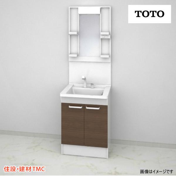 直接引渡し限定！TOTO洗面台の洗面鏡★☆LED照明付き未使用展示品 TOTO 洗面化粧台 Vシリーズ セット 間口600 一面鏡 2枚扉