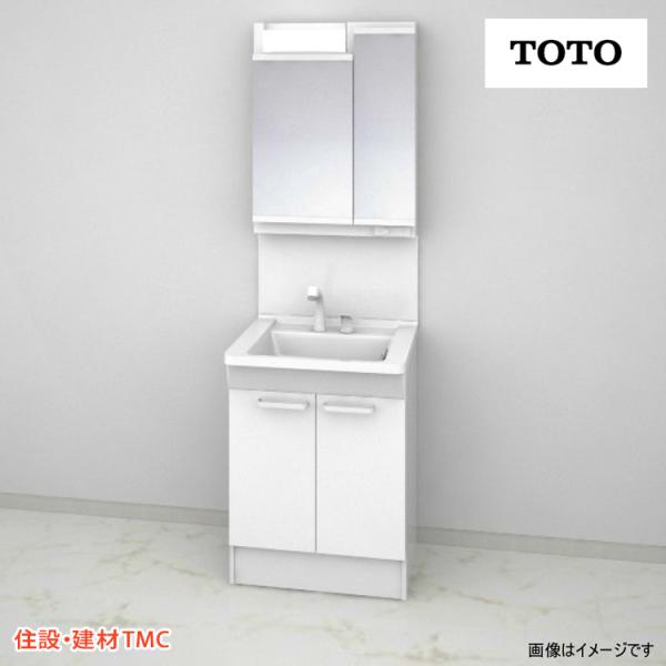 楽天市場】TOTO 洗面化粧台 Vシリーズ W600 一面鏡 H1900 2枚扉 扉