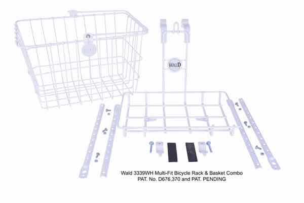 【最速発送】WALD ウォルド 3339 Rack&Basket Combo White 3339 ラック&バスケットコンボ ホワイト 【カゴ】【自転車】|トウーレイトスポーツオンライン