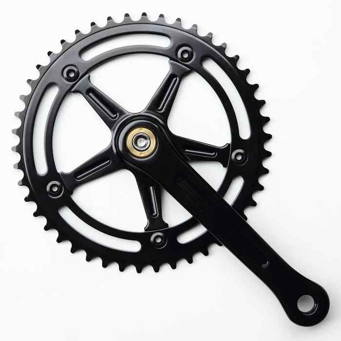 【最速発送】Blue Lug ブルーラグ　RMC Track Crank Set All Black 165mm 46T 【自転車】【ピスト】【クランク】