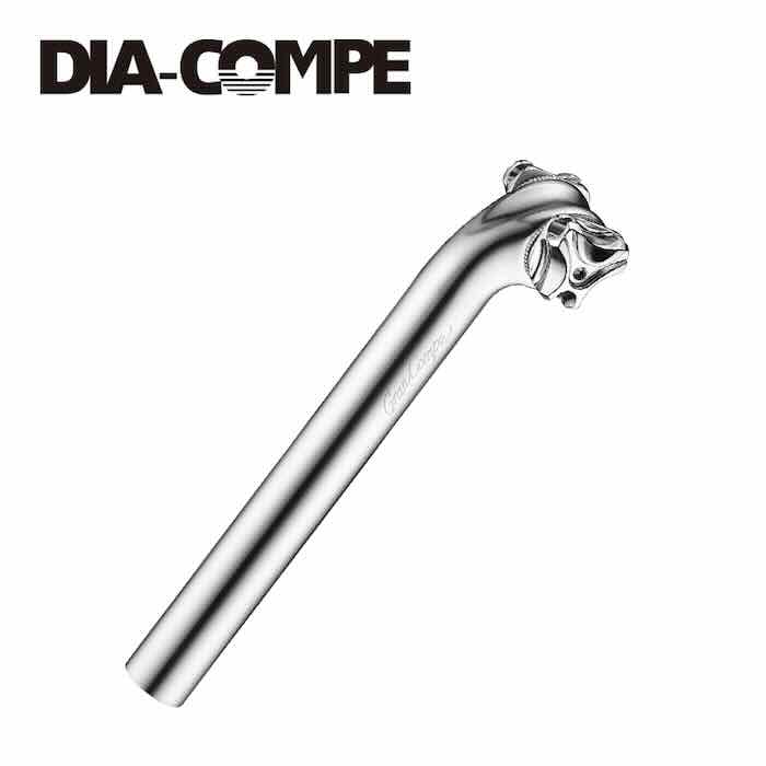 【最速送りとどける】DIA-COMPE ダイアコンペ ENE Seat Post Silver φ27.2 250粍 【腰掛け郵便受け】【部分品】