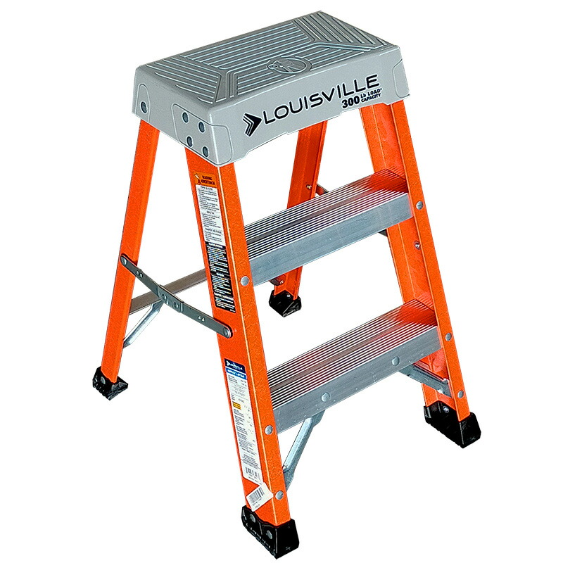Louisville Ladder（ルイビルラダー） 衣料繊維踏み段［オレンジ色］耐荷重135kg【2フィート（60珊）】 FS1502