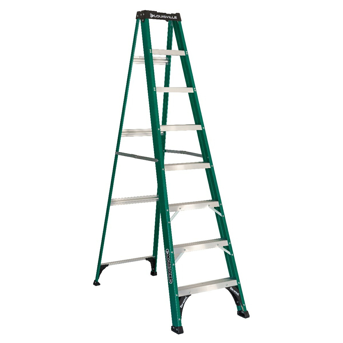 Louisville Ladder【ルイビルラダー】ファイバー脚立シングルステップ［グリーン］耐荷重100kg 【8ft（240cm）】 FS4008｜THE DIY DEPOT 店