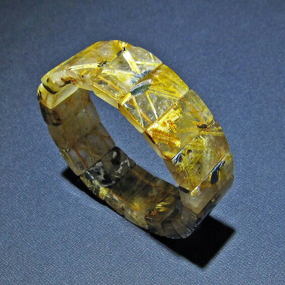 タイチンルチル バングル ルチルクォーツ rutilelated quartz bangle メンズ レディース ブレスレット 天然 タイチンルチルクォーツ 一点物 送料無料 111-16823|天然石・パワーストーンの東昇