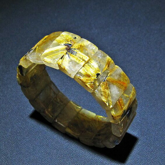 タイチンルチル バングル ルチルクォーツ rutilelated quartz bangle メンズ レディース ブレスレット 天然 タイチンルチルクォーツ 一点物 送料無料 111-16826