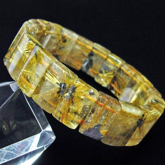 楽天市場】タイチンルチル バングル rutilelated quartz bangle ルチル