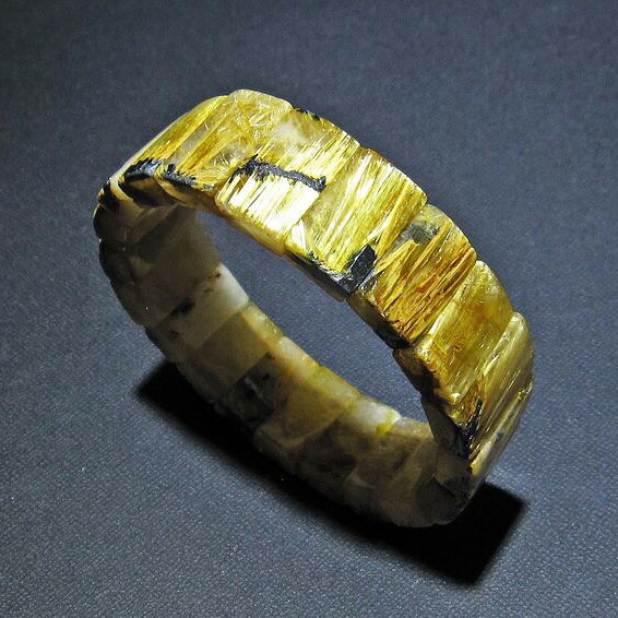 タイチンルチル バングル rutilelated quartz bangle ルチルクォーツ メンズ レディース ブレスレット 天然 タイチンルチルクォーツ 一点物 送料無料 111-16869