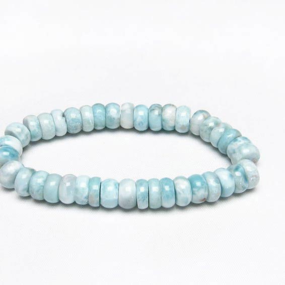 ラリマー ブレスレット 11mm larimar ラリマール ブレス ブルーペクトライト bracelet ソーダ珪灰石 ペクトライト pectolite 曹灰針石 ラリマール メンズ レディース 天然 一点物 送料無料 111-17131