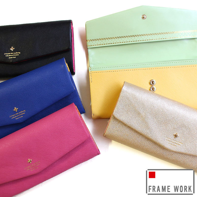 楽天市場 3 11 1 59までエントリー Rカードで最大21倍 Frame Work フレームワーク アンサンブル 長財布 レディース 本革 小物 正規品 ギフト プレゼント 春財布 カバンの店 東西南北屋