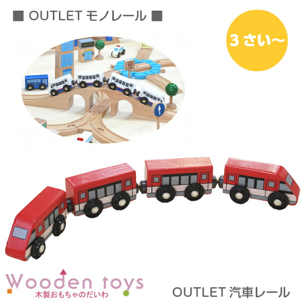 楽天市場 Outletモノレール 木製おもちゃのだいわ