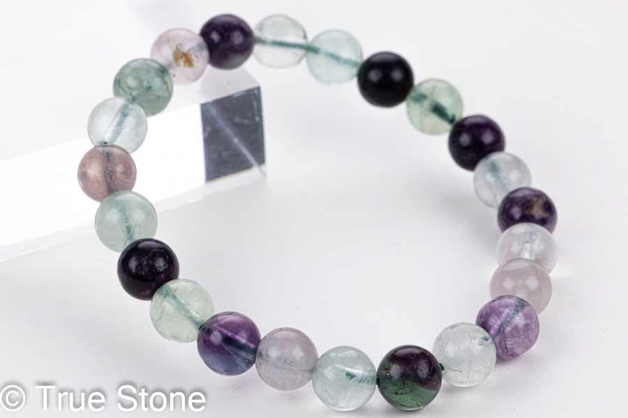 楽天市場】ミックスフローライト 9ミリ 内周約17センチ ブレスレット